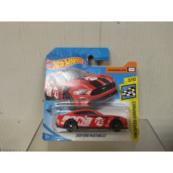 FORD MUSTANG 2018 GT BORJA RED 2/10 SPEED GRAPHICS 1:64 HOT WHEELS