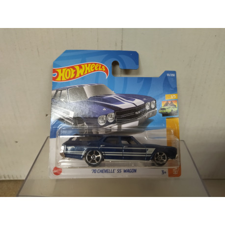 CHEVROLET CHEVELLE WAGON 1970 SS BLUE 1/5 WAGONS 1:64 HOT WHEELS