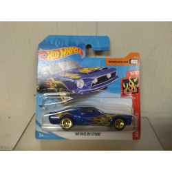 SHELBY GT-500 1968 BLUE 5/10 FLAMES 1:64 HOT WHEELS