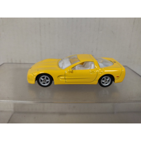 CHEVROLET CORVETTE C5 1999 YELLOW 1:60/apx 1:64 WELLY BOX RED/GREY