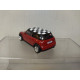 MINI COOPER RED/WHITE/BLACK 1:60/apx 1:64 WELLY BOX RED/GREY