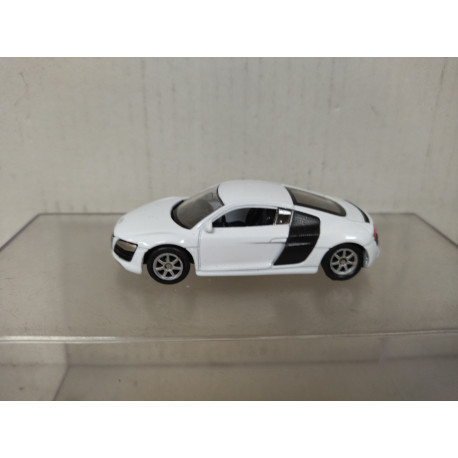 AUDI R8 WHITE 1:60/apx 1:64 WELLY BOX RED/GREY