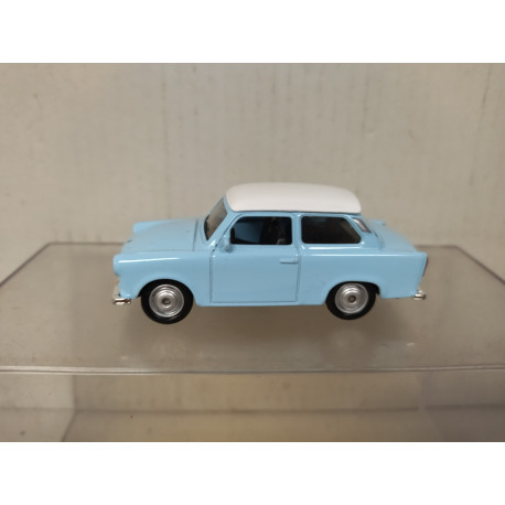 TRABANT BLUE/WHITE 1:60/apx 1:64 WELLY BOX GREEN/GREY