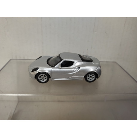 ALFA ROMEO 4C SILVER 1:60/apx 1:64 WELLY BOX GREEN/GREY