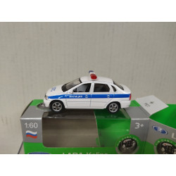 LADA KALINA/VAZ-1118 POLICE RUSSIA 1:60/apx 1:64 WELLY AUTOTIME COLLECTION