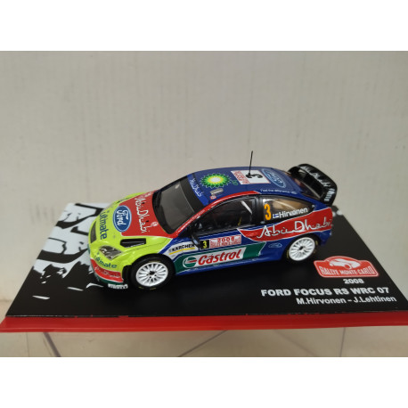 FORD FOCUS RS WRC 07 2008 RALLY MONTE CARLO HIRVONEN 1:43 ALTAYA IXO