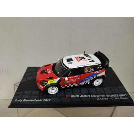 MINI JOHN COOPER WORKS WRC 2012 RALLY MONTE CARLO D.SORDO 1:43 EAGLEMOSS IXO