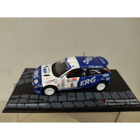 FORD FOCUS RS WRC 2001 RALLY SAN MARINO ANDREUCCI 1:43 EAGLEMOSS IXO