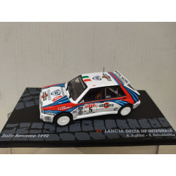 LANCIA DELTA 1992 HF INTEGRALE RALLY SANREMO AGHINI 1:43 EAGLEMOSS IXO