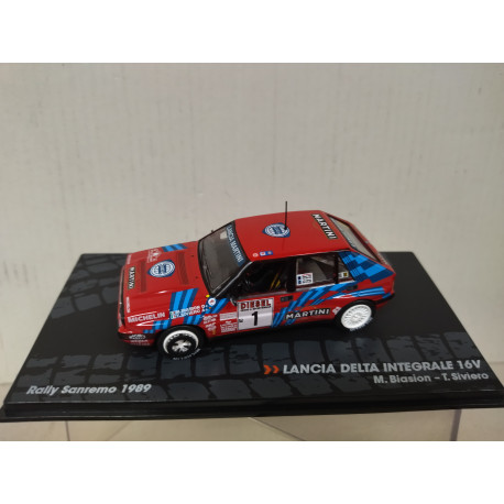 LANCIA DELTA 1989 INTEGRALE 16V RALLY SANREMO BIASION 1:43 EAGLEMOSS IXO