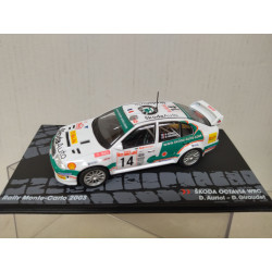 SKODA OCTAVIA WRC 2003 RALLY MONTE CARLO AURIOL 1:43 EAGLEMOSS IXO