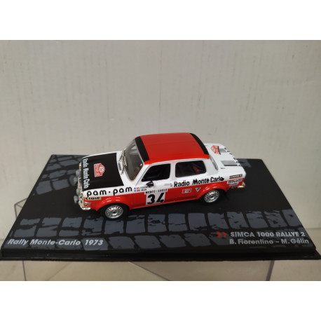 SIMCA 1000 RALLYE 2 1973 RALLY MONTE CARLO FIORENTINO 1:43 EAGLEMOSS IXO