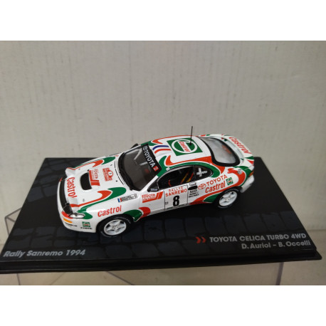 TOYOTA CELICA 1994 TURBO 4WD RALLY SANREMO AURIOL 1:43 EAGLEMOSS IXO