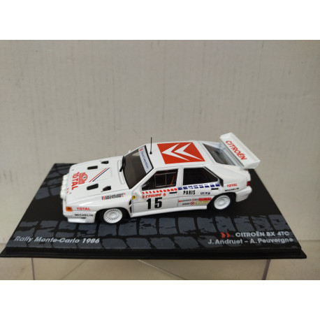 CITROEN BX 4TC 1986 RALLY MONTE CARLO J.C.ANDRUET 1:43 EAGLEMOSS IXO