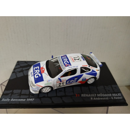 RENAULT MEGANE MAXI 1997 RALLY SANREMO ANDREUCCI 1:43 EAGLEMOSS IXO