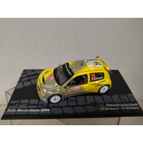 RENAULT CLIO S1600 2004 RALLY MONTE CARLO BERNARDI 1:43 EAGLEMOSS IXO