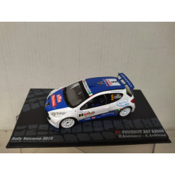 PEUGEOT 207 S2000 2010 RALLY SANREMO ANDREUCCI 1:43 EAGLEMOSS IXO