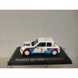 PEUGEOT 205 TURBO 16 1985 WIN RALLY MONTE CARLO A.VATANEN 1:43 ALTAYA IXO