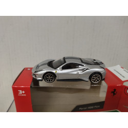 FERRARI 488 PISTA SILVER RACE PLAY DRIVE 1:43 BBURAGO