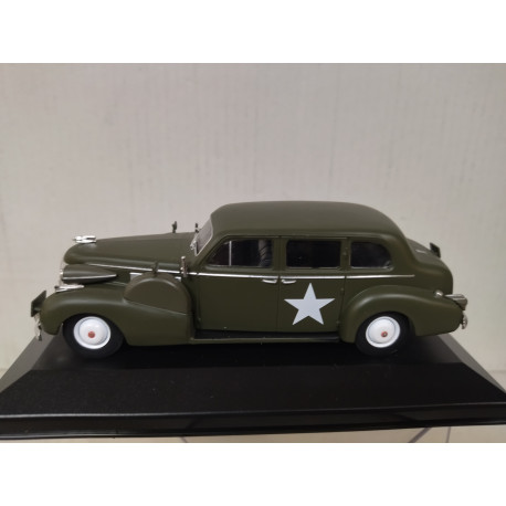 CADILLAC SERIES 75 FLEETWOOD V8 1939 US ARMY WW 2 1:43 ALTAYA IXO BOX NO ORIGINAL