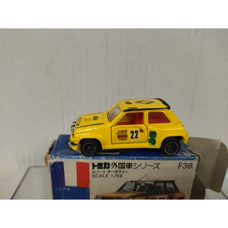 RENAULT 5 TURBO RALLY 1:58/apx 1:64 TOMY TOMICA F36