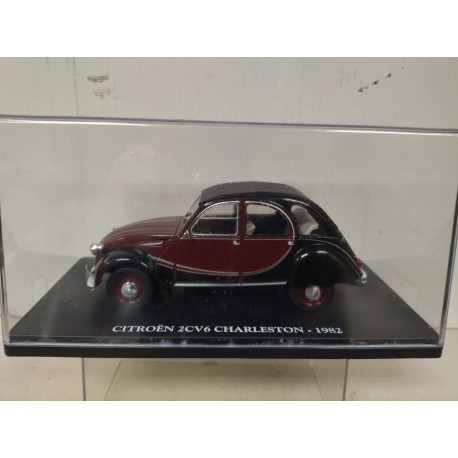 CITROEN 2CV6 1982 CHARLESTON RED/BLACK 1:24 IXO HACHETTE