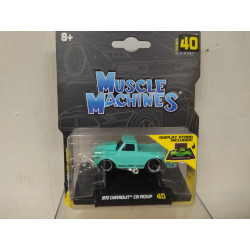 CHEVROLET C-10 1972 PICKUP GREEN MUSCLE MACHINES 40 1:64 MAISTO