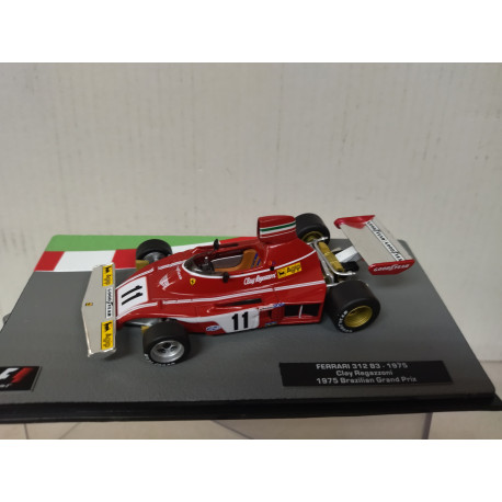 FERRARI 312 B3 1975 FORMULA F1 WIN CLAY REGAZZONI BRAZIL GP 1:43 SALVAT IXO