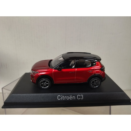 CITROEN C3 2024 RED & BLACK 1:43 NOREV 155310