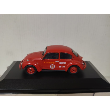 VOLKSWAGEN BEETLE/FUSCA BOMBEIROS 1:43 DeAGOSTINI IXO