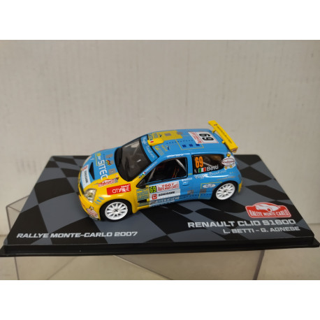 RENAULT CLIO S1600 2007 RALLY MONTE CARLO L.BETTI 1:43 EAGLEMOSS IXO