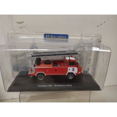 LAND ROVER SANTANA 1300 1973 FIRE/BOMBEROS 1:43 SALVAT IXO