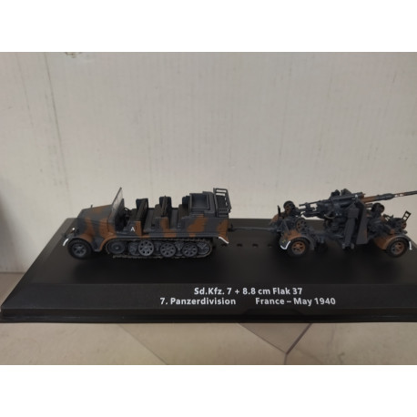 Sd.kfz.7 + 8,8cm FLAK 37 1940 7.Pz.Div WW 2 1:72 ALTAYA IXO