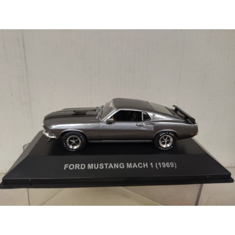 FORD MUSTANG 1969 MACH 1 GREY MUSTANG-AMERICAN CARS 1:43 ALTAYA IXO