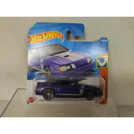 FORD MUSTANG 1984 PURPLE 4/10 MUSCLEMANIA 1:64 HOT WHEELS