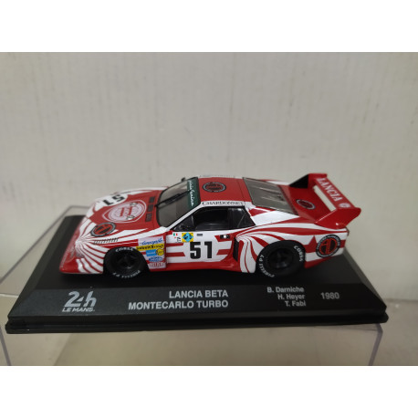 LANCIA BETA MONTECARLO 1980 24 H LE MANS 1:43 SPARK HACHETTE URNA RAJADA