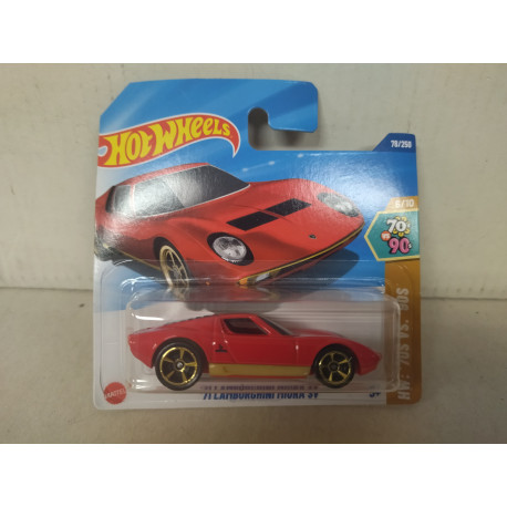 LAMBORGHINI MIURA 1971 SV RED 6/10 70´S VS 90´S 1:64 HOT WHEELS