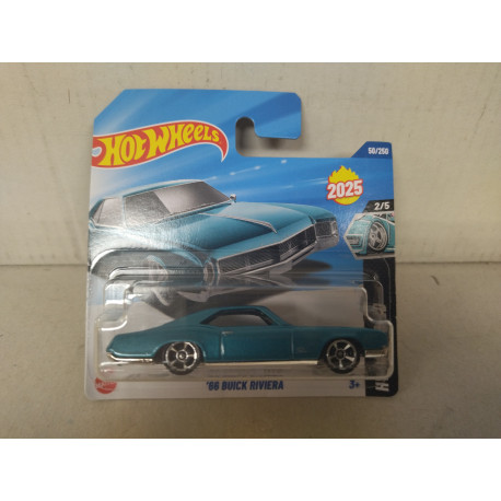 BUICK RIVIERA 1966 BLUE 2/5 MODIFIED 1:64 HOT WHEELS