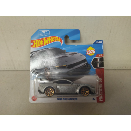 FORD MUSTANG GTD SILVER 1/5 MUSTANG 60 1:64 HOT WHEELS