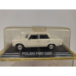 FIAT 125 (POLSKI 125P) WHITE/CREAM 1:43 DeAGOSTINI IXO