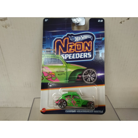 VOLKSWAGEN BEETLE CUSTOM 2/8 NEON 1:64 HOT WHEELS