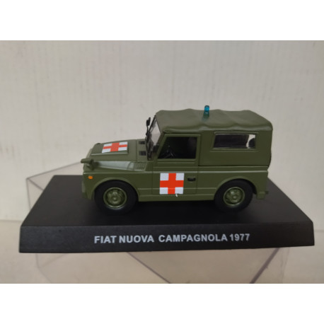 FIAT NUOVA CAMPAGNOLA 1977 AMBULANCE CARABINIERE 1:43 DeAGOSTINI OPEN BLISTER