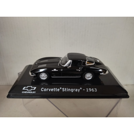 CHEVROLET CORVETTE C2 1963 STINGRAY BLACK SUPERCARS 1:43 SALVAT IXO