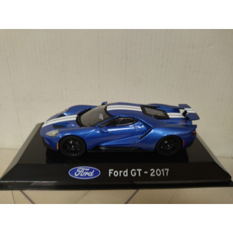 FORD GT 2017 BLUE/WHITE STRIPES SUPERCARS 1:43 SALVAT IXO