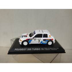 PEUGEOT 205 TURBO 16 1985 WIN RALLY MONTE CARLO A.VATANEN 1:43 ALTAYA IXO