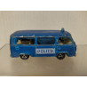 VOLKSWAGEN T2 SAMBA POLICE BLUE PUERTA/DEFECT 1:60/apx 1:64 MAJORETTE 244 NO BOX