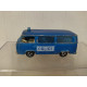 VOLKSWAGEN T2 SAMBA POLICE BLUE PUERTA/DEFECT 1:60/apx 1:64 MAJORETTE 244 NO BOX