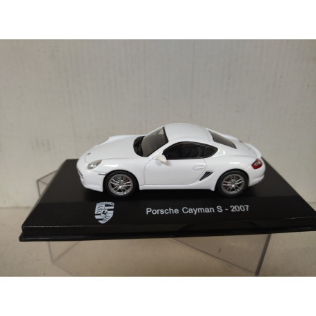 PORSCHE CAYMAN S 2007 WHITE 1:43 DeAGOSTINI URNA RAJADA