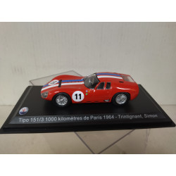 MASERATI TIPO 151/3 1964 1000 KM DE PARIS TRINTIGNANT-SIMON 1:43 LEO MODELS