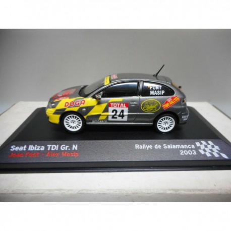 SEAT IBIZA TDi GR.N RALLY SALAMANCA 2003 FONT 1:43 ALTAYA IXO